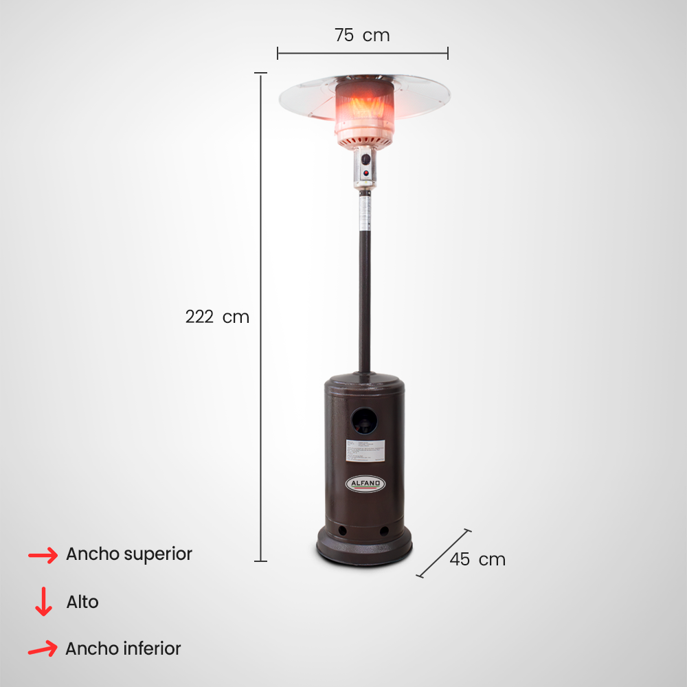 Estufa a Gas ALFANO Hasta 25m2 13000W HMXD COLOR - 2