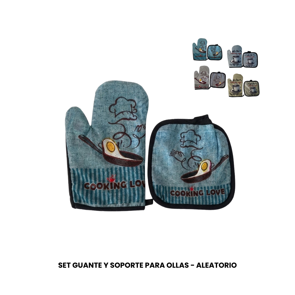 SET GUANTE Y SOPORTE PARA OLLAS - ALEATORIO - 1