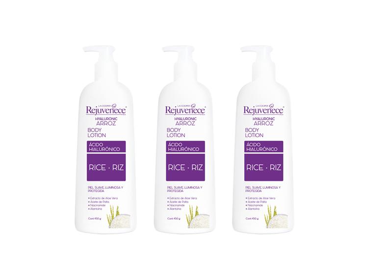 CREMA CORPORAL HIALURONICA DE ARROZ 450ML 3UND - 1