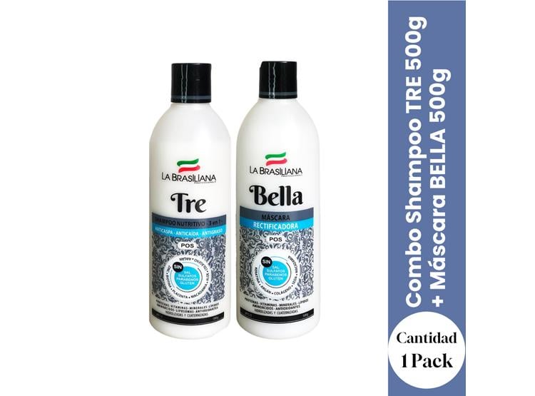 COMBO SHAMPOO TRE + MÁSCARA BELLA 500G - 1