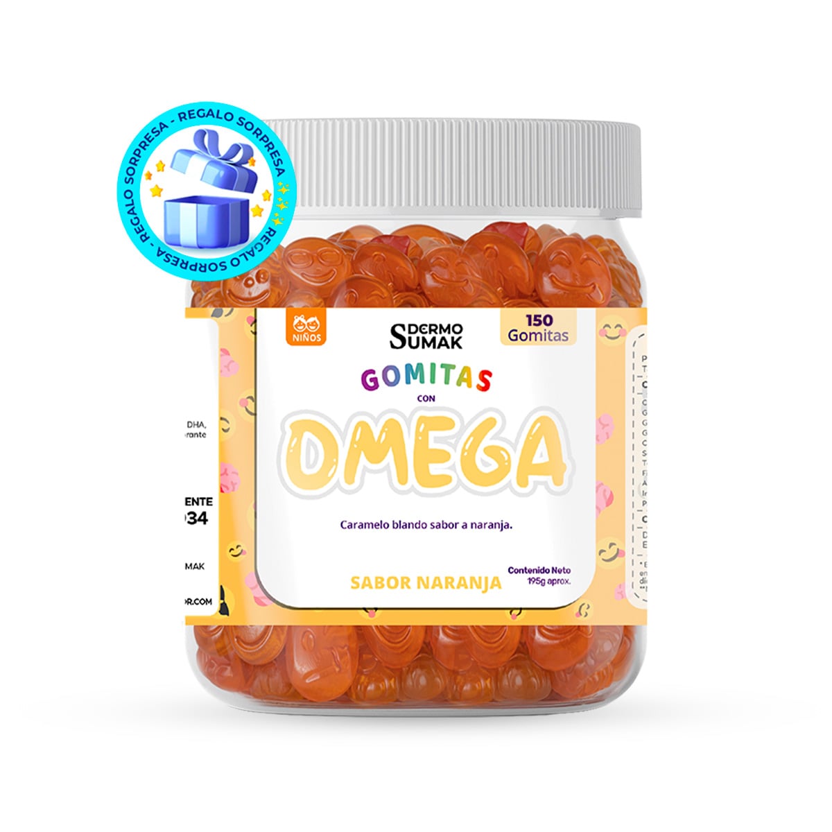 GOMITAS OMEGA NIÑOS 150 GOMITAS - DERMO SUMAK + REGALO - 1