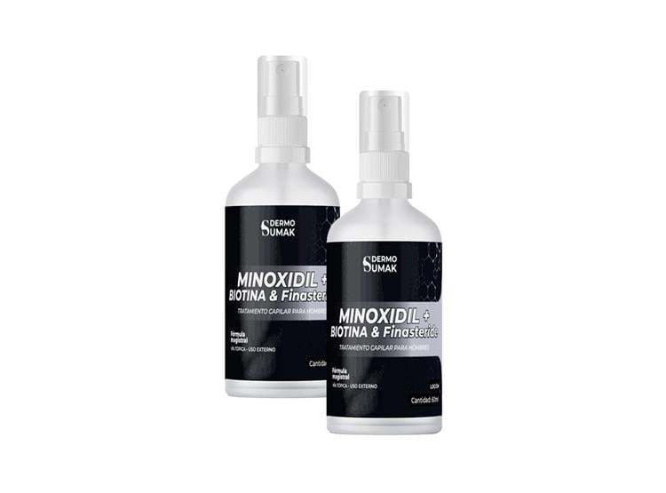 LOCION MINOXIDIL 5% Y FINASTERIDE 0,1 Y BIOTINA 2% 60ML DERMO SUMAK 2UND - 1