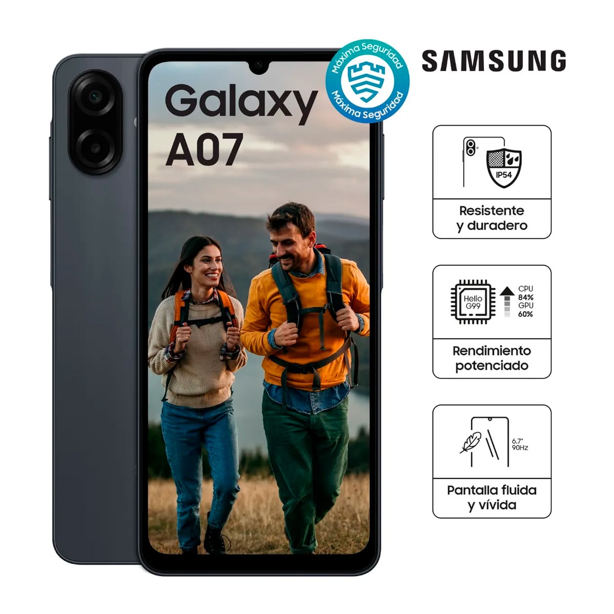 CELULAR GALAXY A07 4RAM 128GB NEGRO - 1