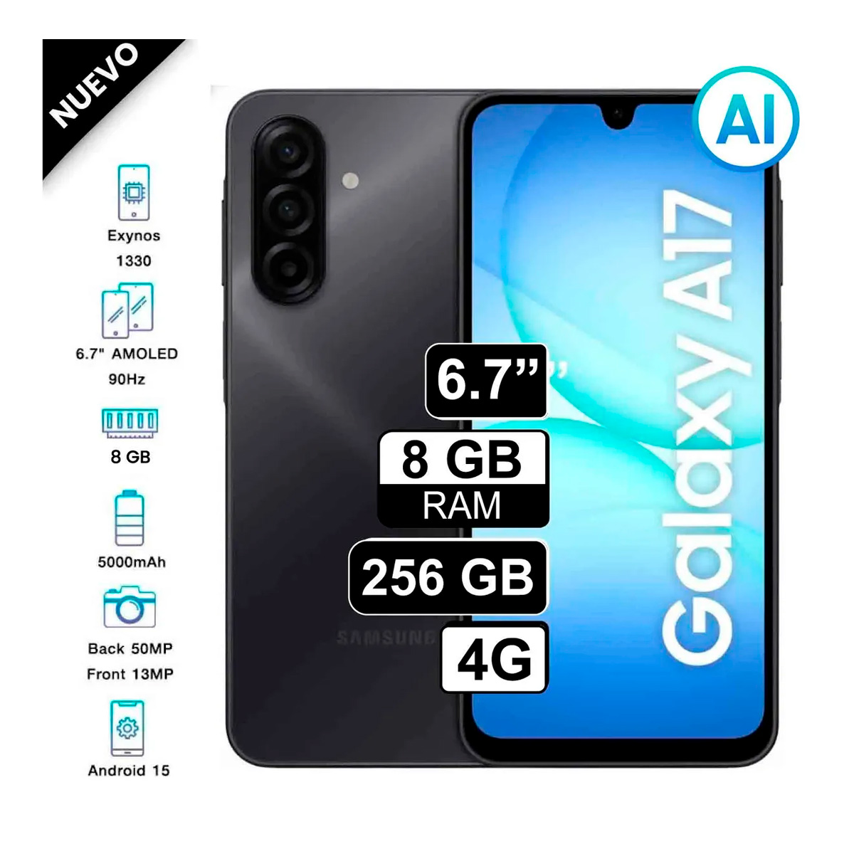 CELULAR GALAXY A17 4G 8RAM 256GB - 1