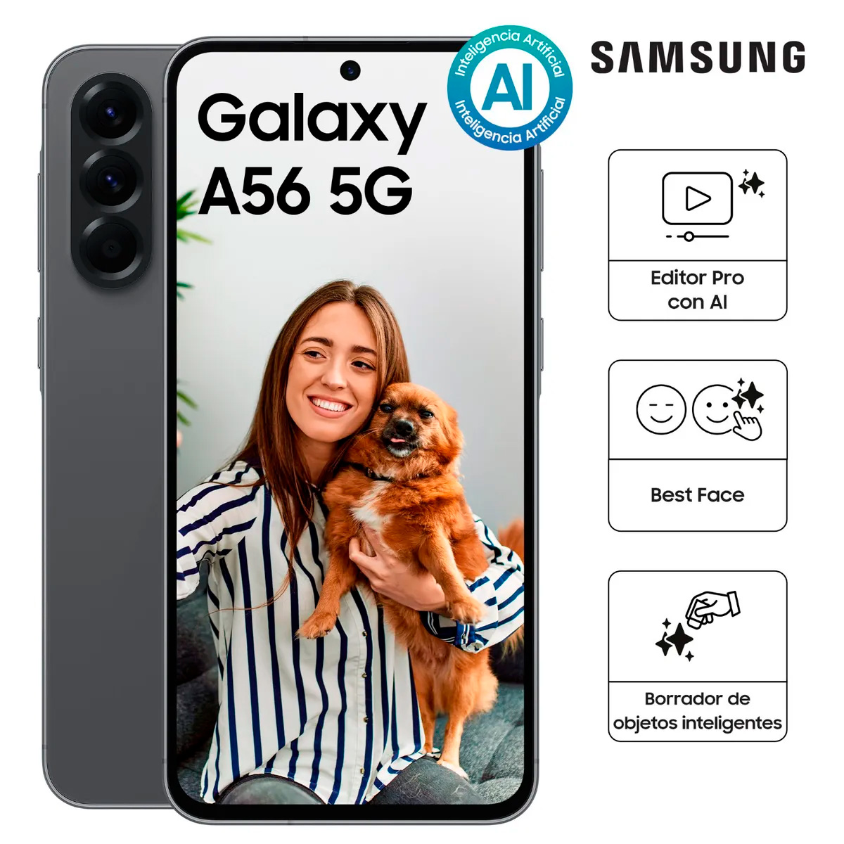 CELULAR GALAXY A56 5G 8RAM 256GB NEGRO - 1