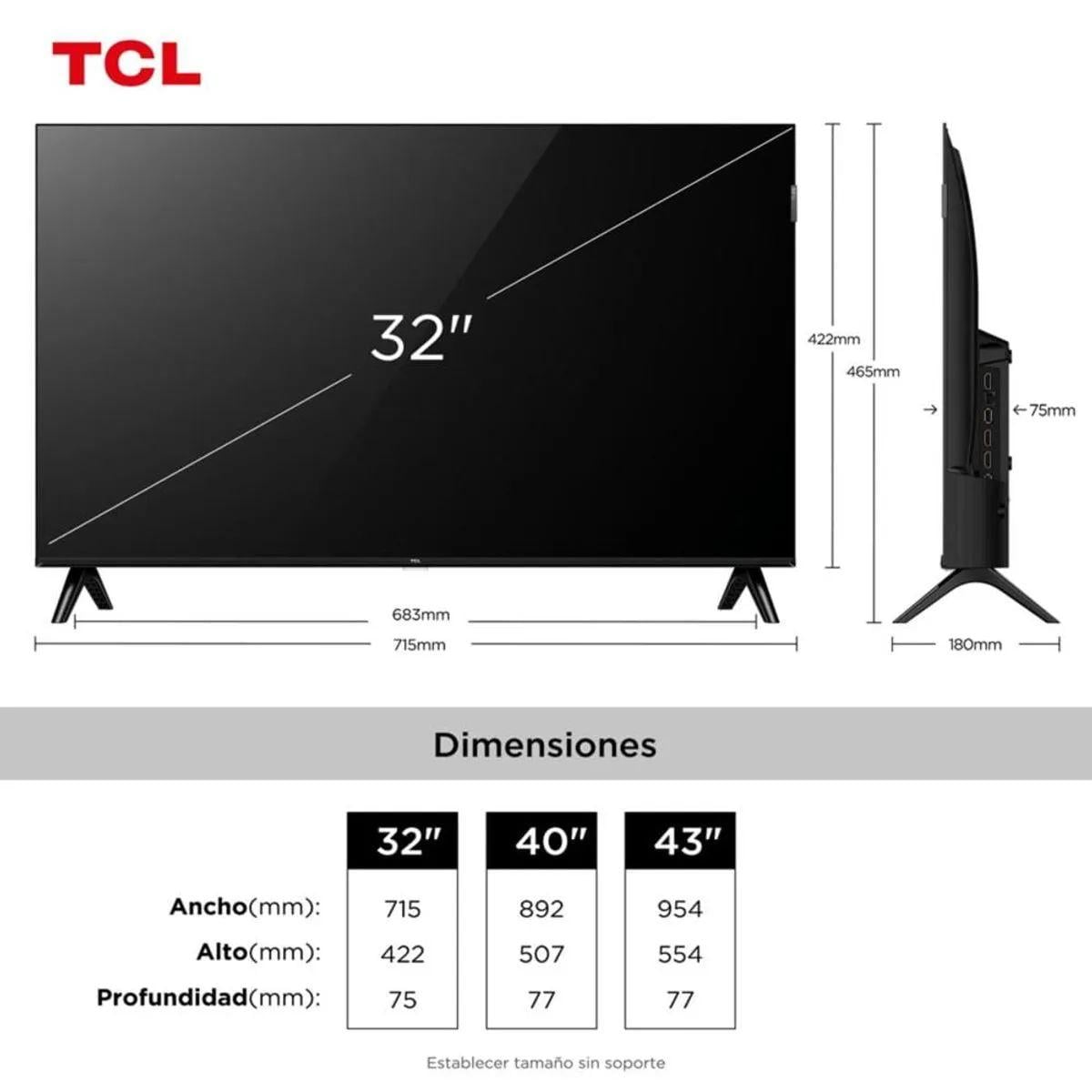 TELEVISOR TCL QLED 32' FULL HD SMART GOOGLE TV 32S5K - 3