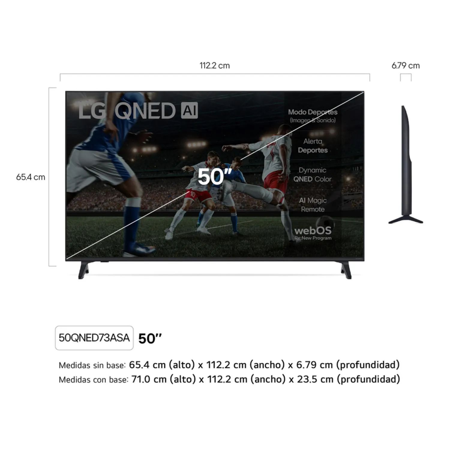 TELEVISOR LG 50' QNED 4K THINQ AI 50QNED73ASA SMART TV (2026) - 5