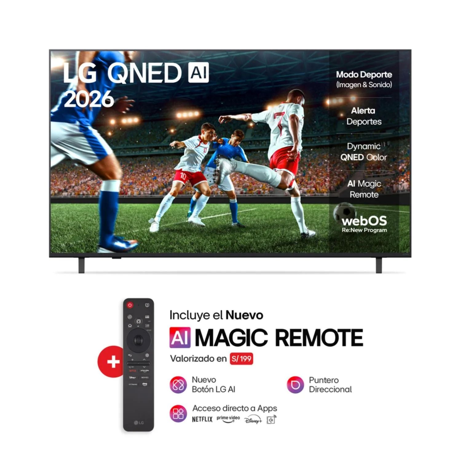 TELEVISOR LG 55' QNED 4K THINQ AI 55QNED73ASA SMART TV (2026) - 1