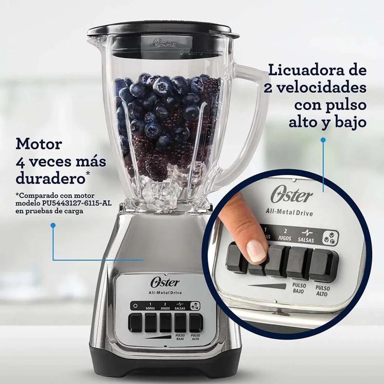 OSTER LICUADORA 1.5 L  SILVER 2 VELOCIDADES + PULSO BLSTKAGNPB053 - 3