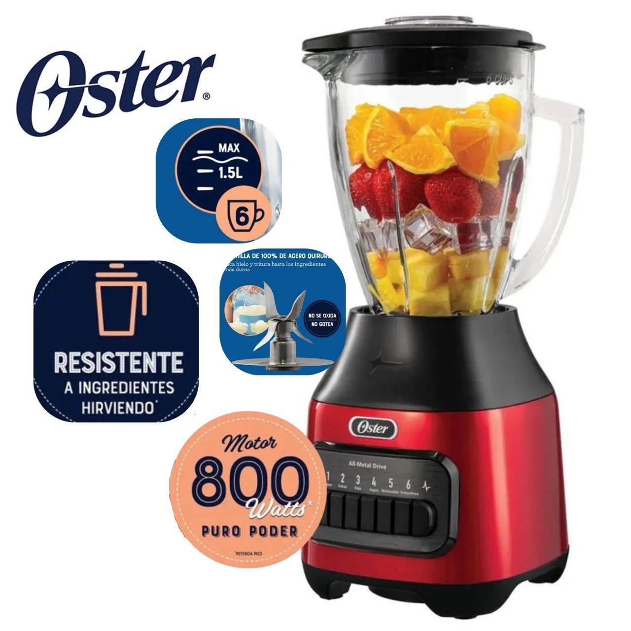 LICUADORA OSTER 6 VELOCIDADES 1.5L ROJA BLSTPEG-CPB - 2
