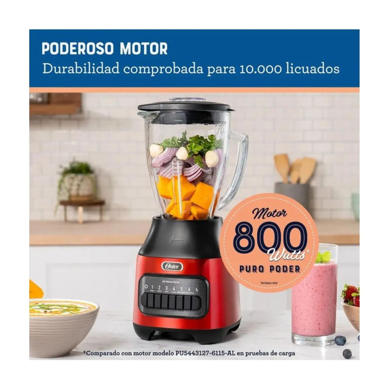 LICUADORA OSTER 6 VELOCIDADES 1.5L ROJA BLSTPEG-CPB - 4