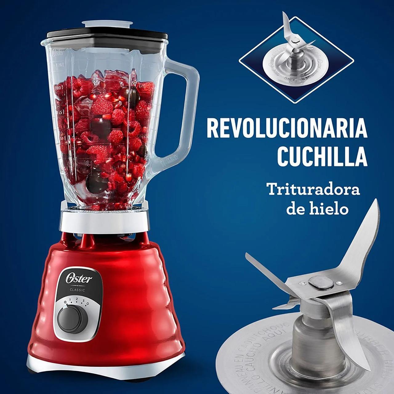 LICUADORA OSTER CLASICA 3 VELOCIDADES 1.25L ROJA BLST4126R-053 - 7