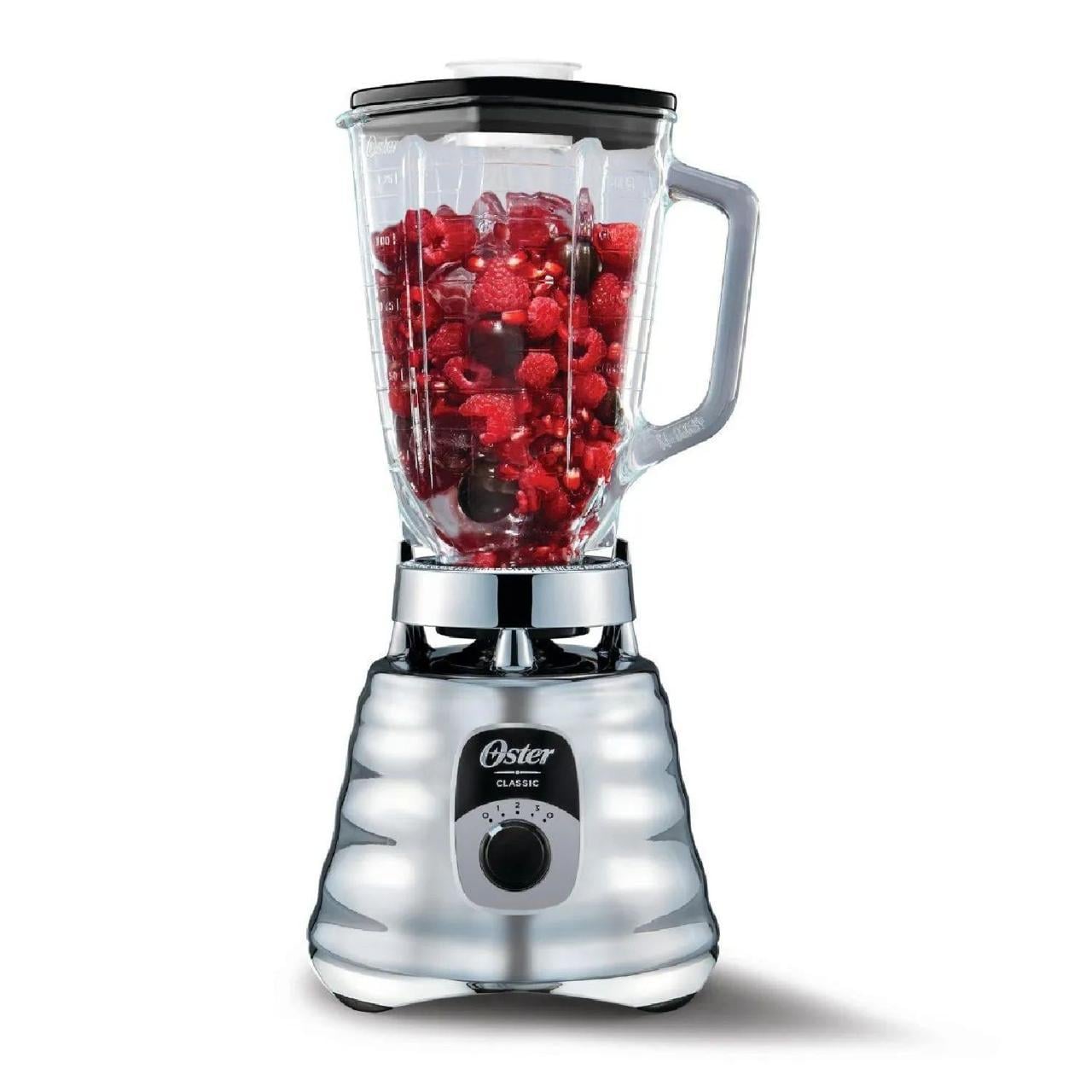 LICUADORA OSTER CLASICA 3 VELOCIDADES 1.25L CROMADO BLST4655 - 1