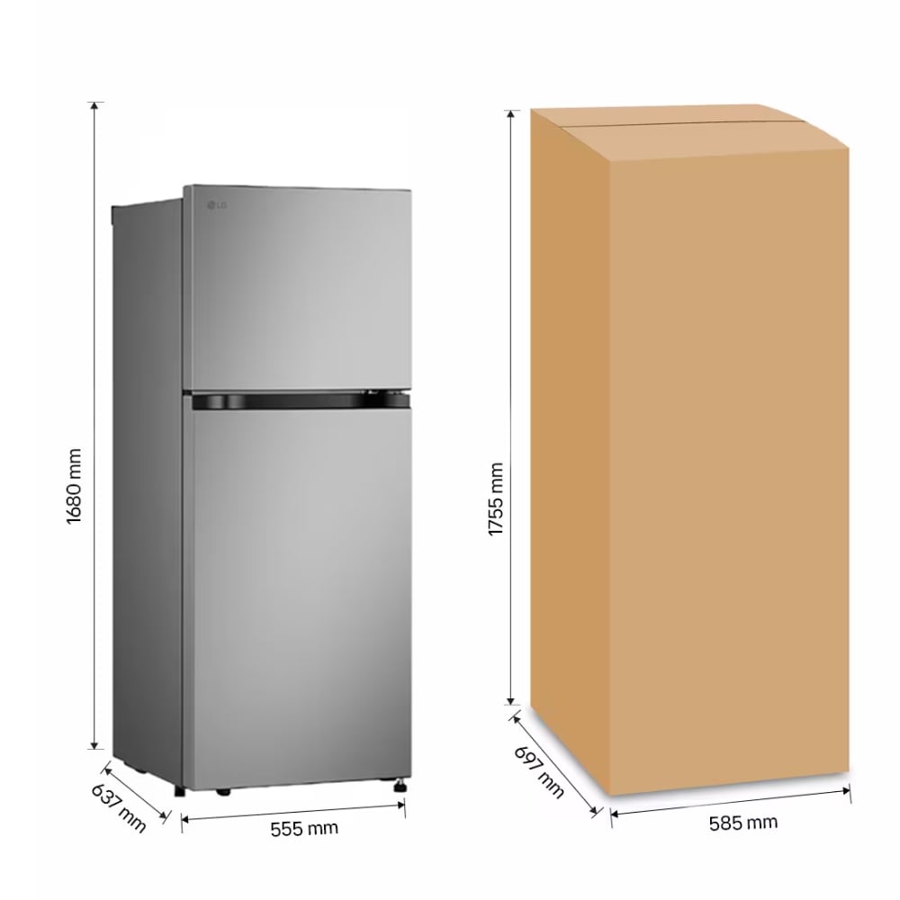 REFRIGERADORA 264LT LG COLOR GRIS OSCURO MOD VT26BPY - 3