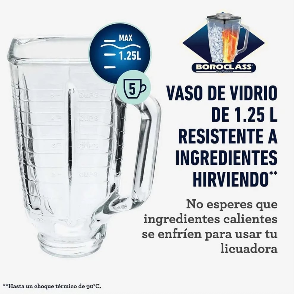 LICUADORA CLÁSICA OSTER 1.25LT 3 VELOCIDADES COLOR ROJO MOD BLST4126R - 4