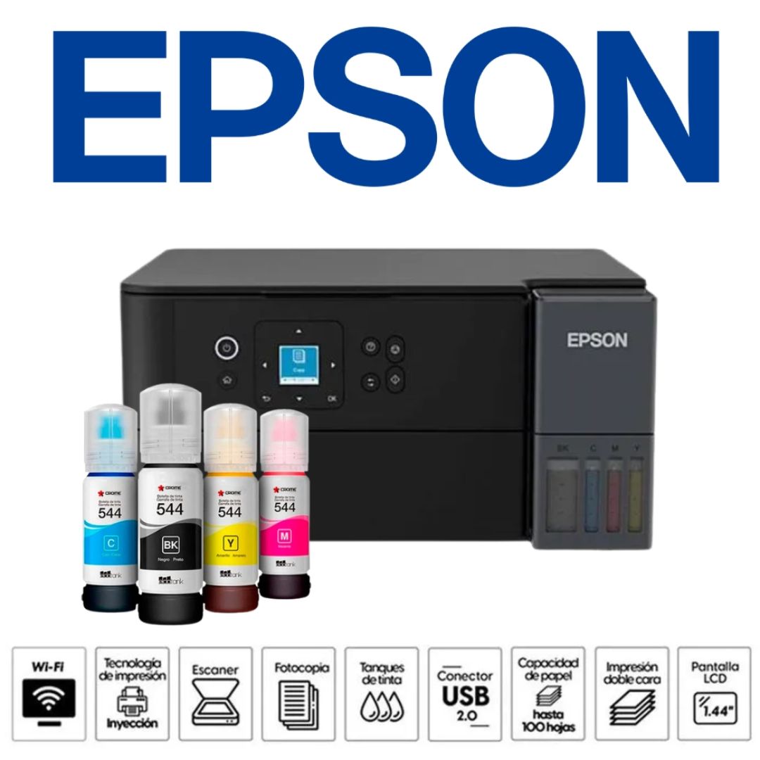 IMPRESORA EPSON MULTIFUNCIONAL FORMATO DUPLEX INALÁMBRICA MOD L4360 ECOTANK - 1