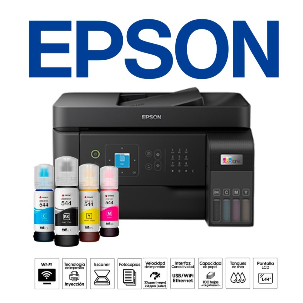 IMPRESORA EPSON PANTALLA DIGITAL MULTIFUNCIONAL INALÁMBRICA MOD L5590 ECOTANK - 1