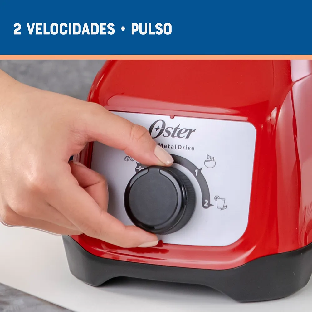 LICUADORA OSTER 1.5L DE 550W BLSTKAGRRD – ROJO - 3