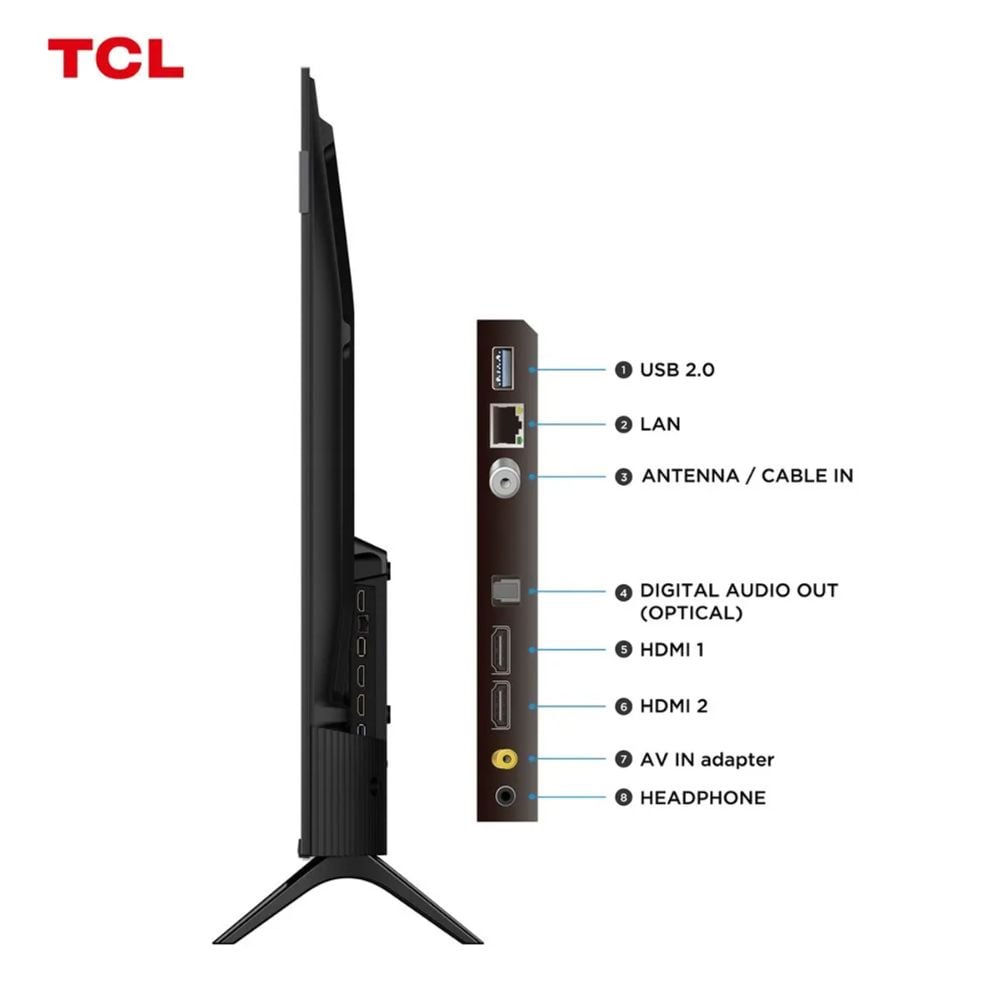 TELEVISOR TCL QLED 40 FHD SMART GOOGLE TV 40S5K + ANTENA DIGITAL - 5