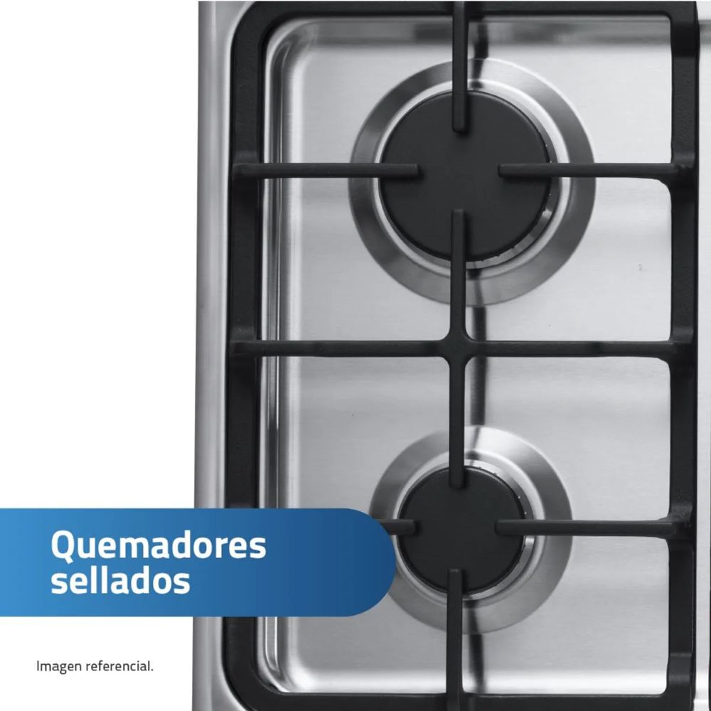 COMBO COCINA INDURAMA CORUÑA 4 HORNILLAS CROMA + HORNO MICROONDAS INDURAMA 20L MWI-20TCRP CROMA - 3