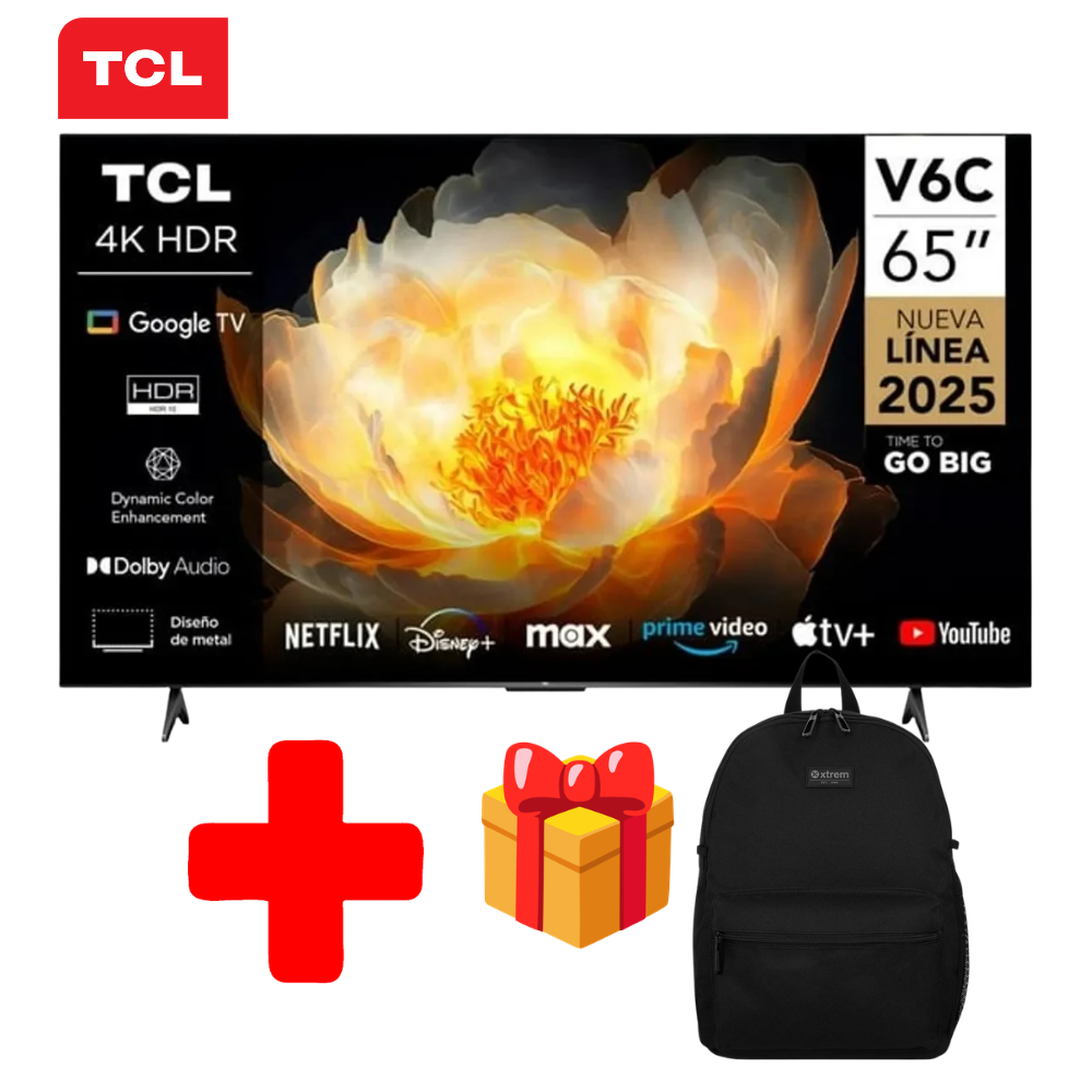 TELEVISOR TCL LED 65' UHD 4K SMART TV 65V6C + REGALO MOCHILA - 1