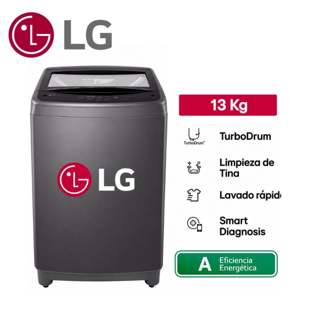 LAVADORA LG 13 KG TURBODRUM WT13BVTB - 1