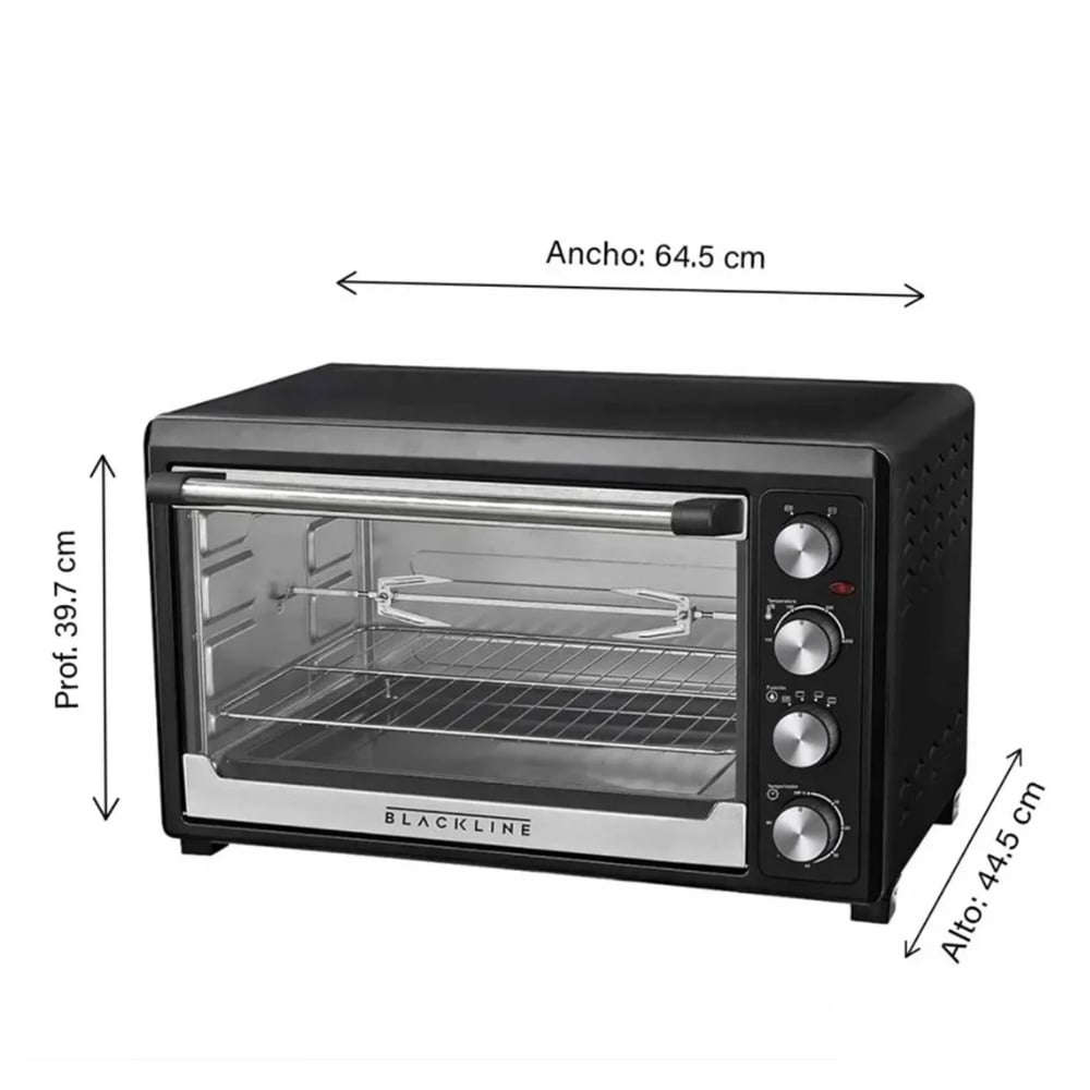 HORNO ELÉCTRICO BLACKLINE 60L GR60AR - NEGRO - 2
