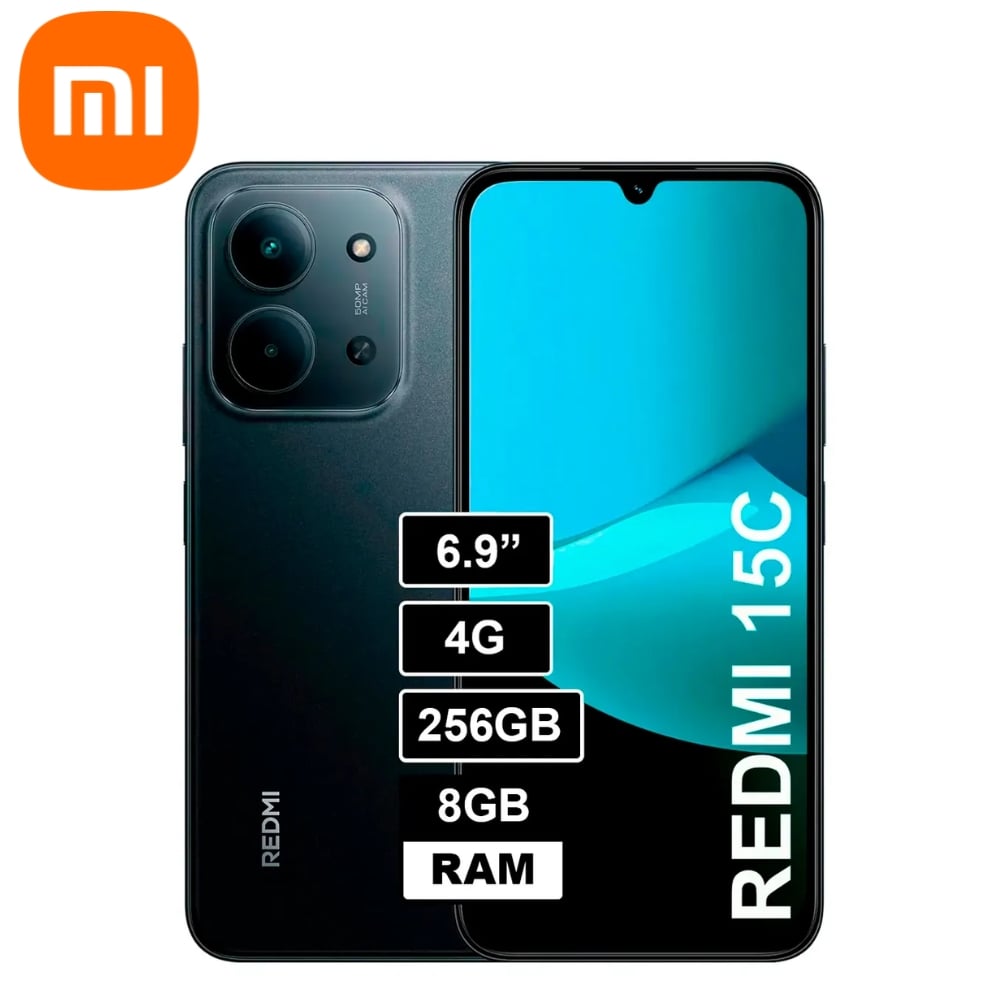 XIAOMI CELULAR REDMI 15C 8GB RAM 256GB ROM COLOR NEGRO - 1