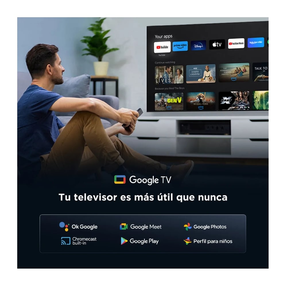 TELEVISOR SMART TV TCL 55 4K QLED GOOGLE TV 55T6C - 5
