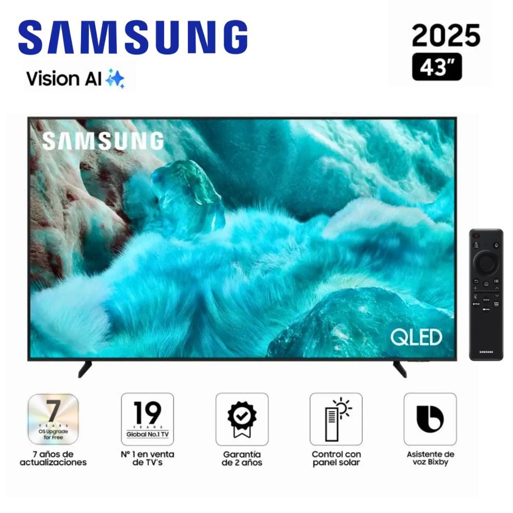 TELEVISOR SAMSUNG SMART TV 43 QLED 4K UHD QN43Q7FAAGXPE - 1