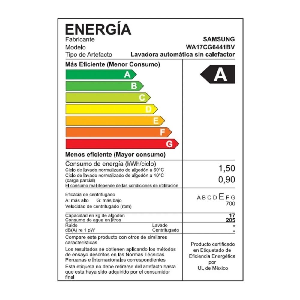 LAVADORA SAMSUNG ECOBUBBLE 17KG NEGRA WA17CG6441BVPE - 7