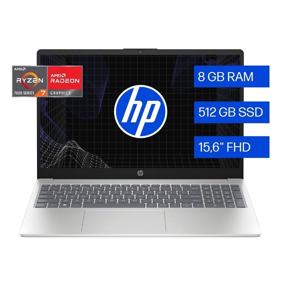 LAPTOP HP 15-FC0287LA 15.6 RYZEN 7 8GB RAM 512GB SSD - 1