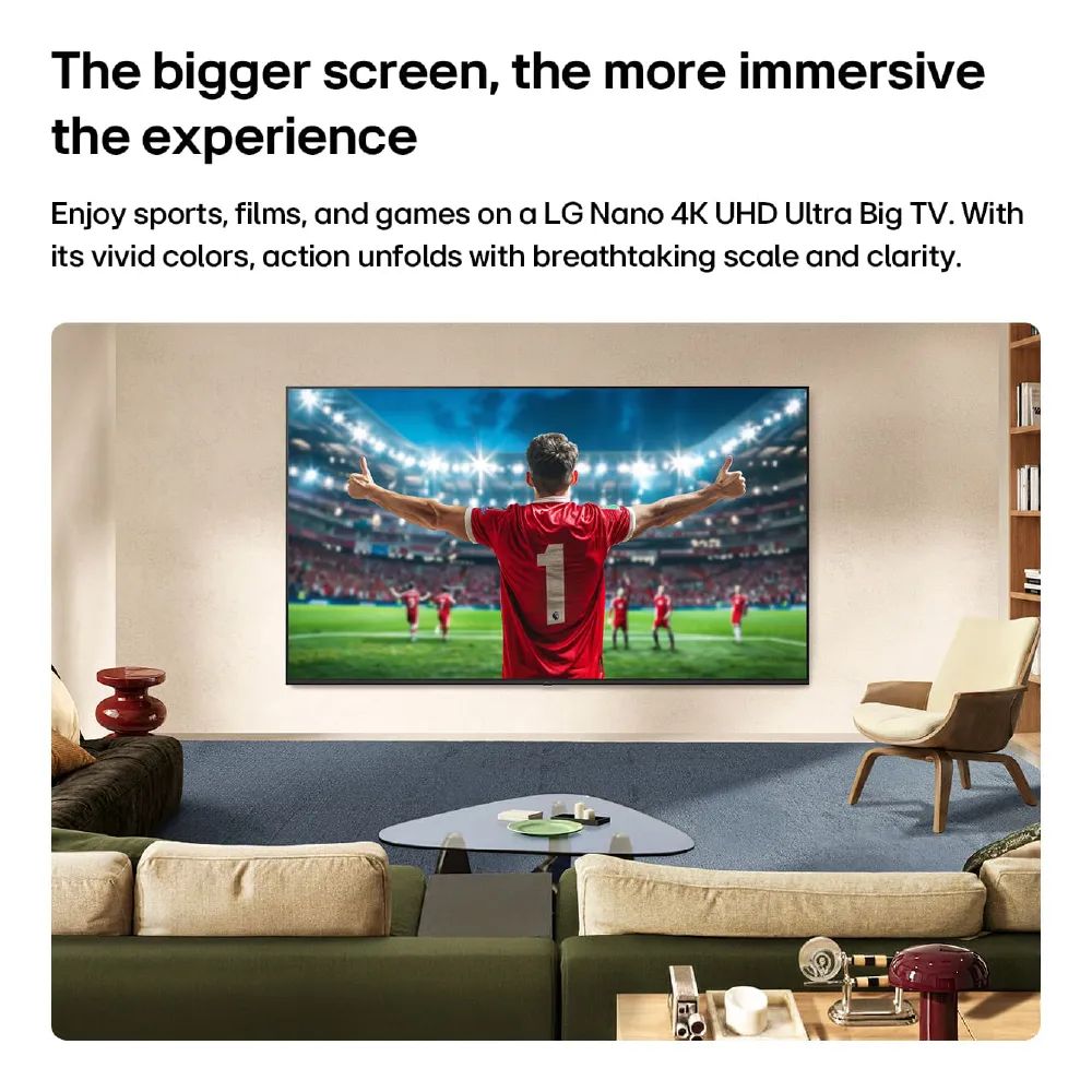 TELEVISOR SMART TV LG 75'' NANO UHD 4K AI SMART TV 75NU800BPSB 2026 - 2