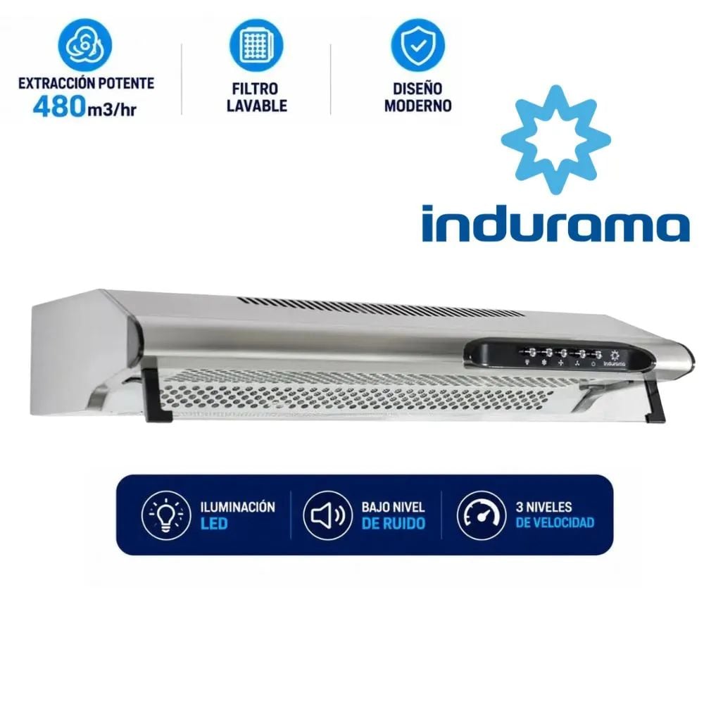 CAMPANA EXTRACTORA INDURAMA PARA 4 HORNILLAS MOD 602CRP - 1