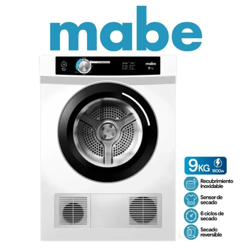 SECADORA MABE ELÉCTRICA 9KG SEM090VBBB0 BLANCA - 1