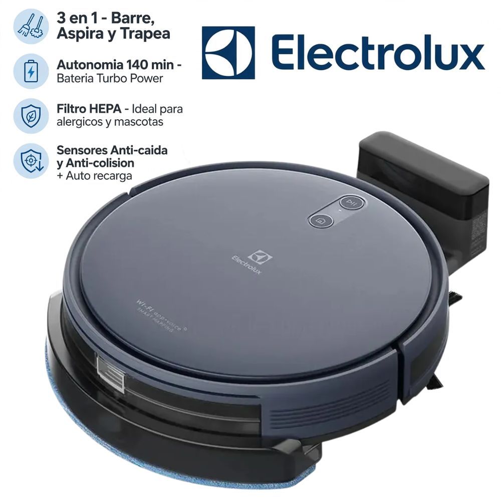 ASPIRADORA ROBOT ELECTROLUX 4 EN 1 COLOR AZUL MOD ERB44 - 1
