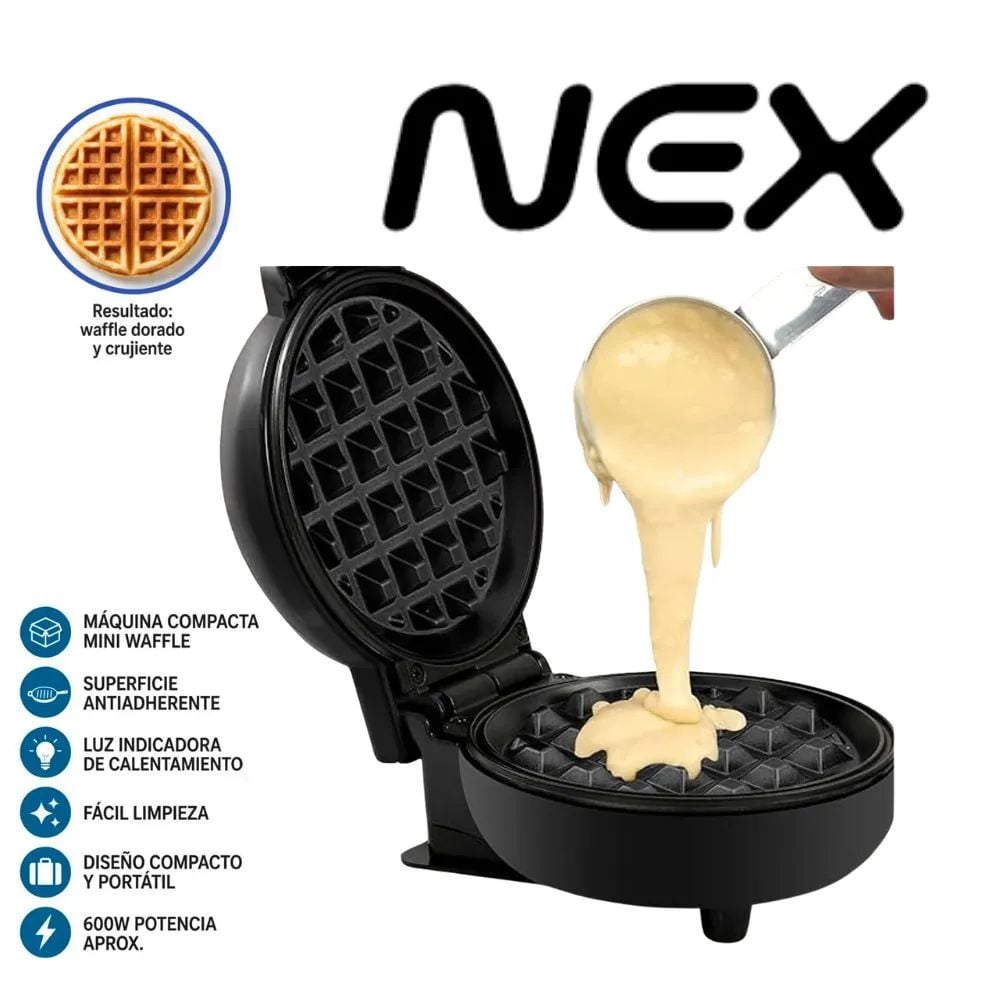 MINI WAFLERA NEX COLOR NEGRO MOD P200-BLK - 1