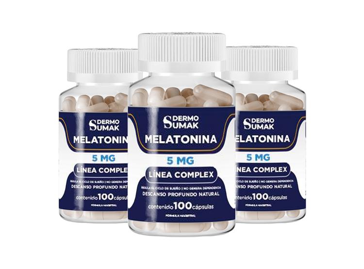 MELATONINA PLUS 5MG 100 CAPSULAS DERMO SUMAK 3 UND - 1
