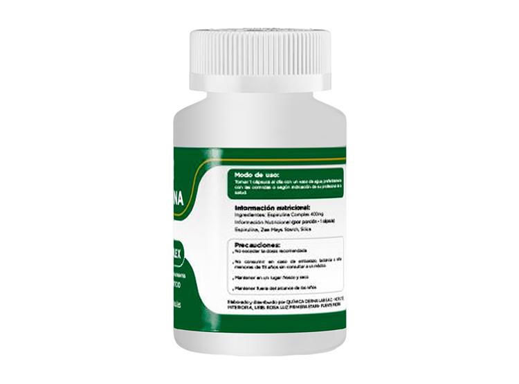 ESPIRULINA SUPERALIMENTO NATURAL 100 CAPSULAS DERMO SUMAK - 3