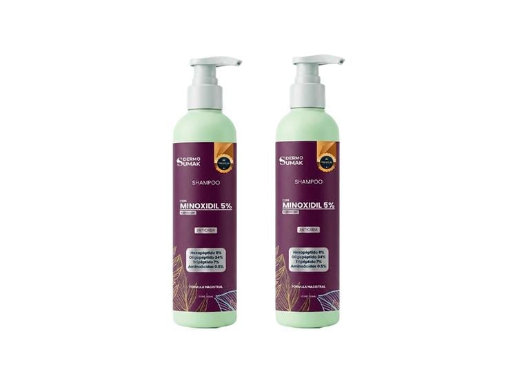 SHAMPO MINOXIDIL 5% PREMIUM CABELLO LISO 250ML DERMO SUMAK 2UND - 1