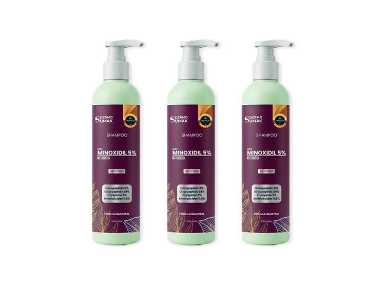 SHAMPO MINOXIDIL 5% PREMIUM CABELLO LISO 250ML DERMO SUMAK 3UND - 1