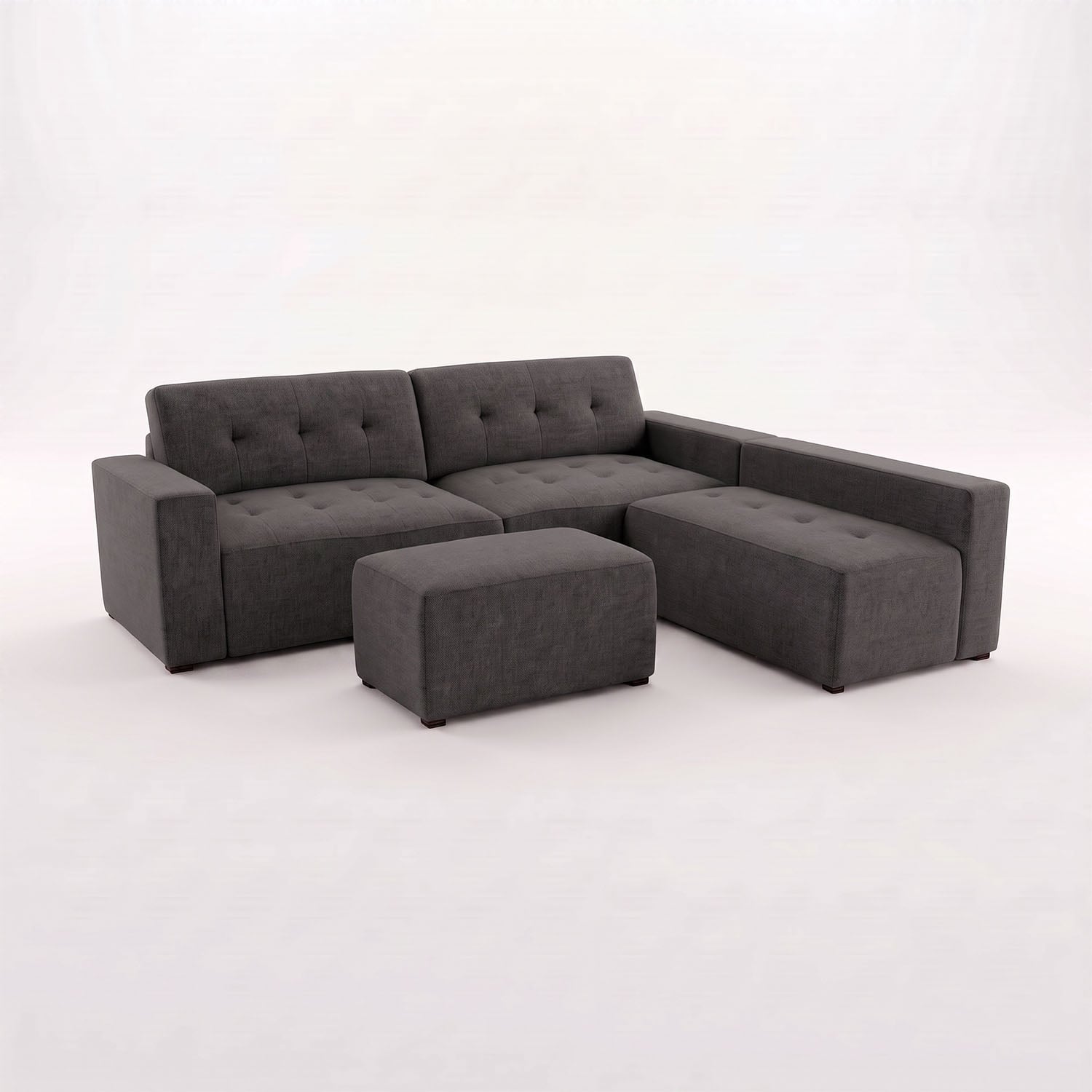 SECCIONAL DERECHO + PUFF VETRA AMBIENTA HOME - 2