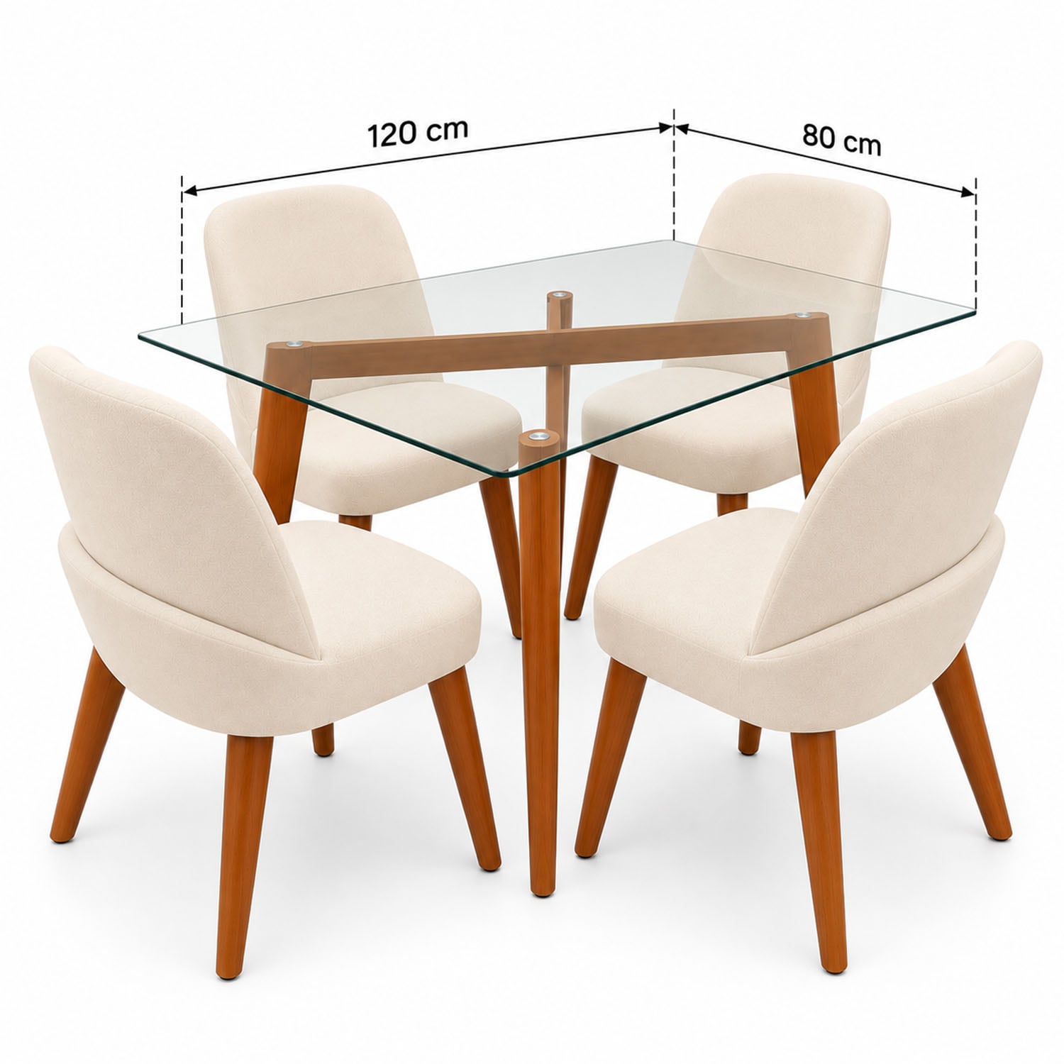 JUEGO DE COMEDOR ALIF 4 SILLAS DE AMBIENTA HOME - 5