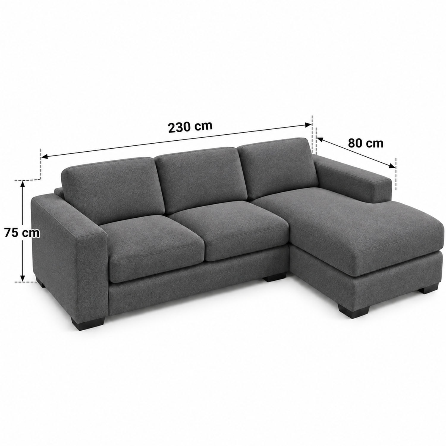 SECCIONAL DERECHO MAIA + PUFF DE REGALO AMBIENTA HOME 3 CUERPOS - 4