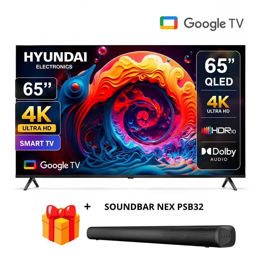 TELEVISOR HYUNDAI 65 HYLED6513QG 4K QLED + SOUNDBAR NEX - 1