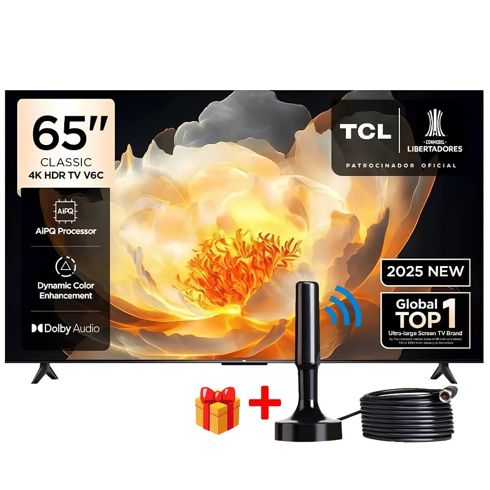 TELEVISOR TCL 65 UHD 4K SMART TV 65V6C + ANTENA DIGITAL - 1