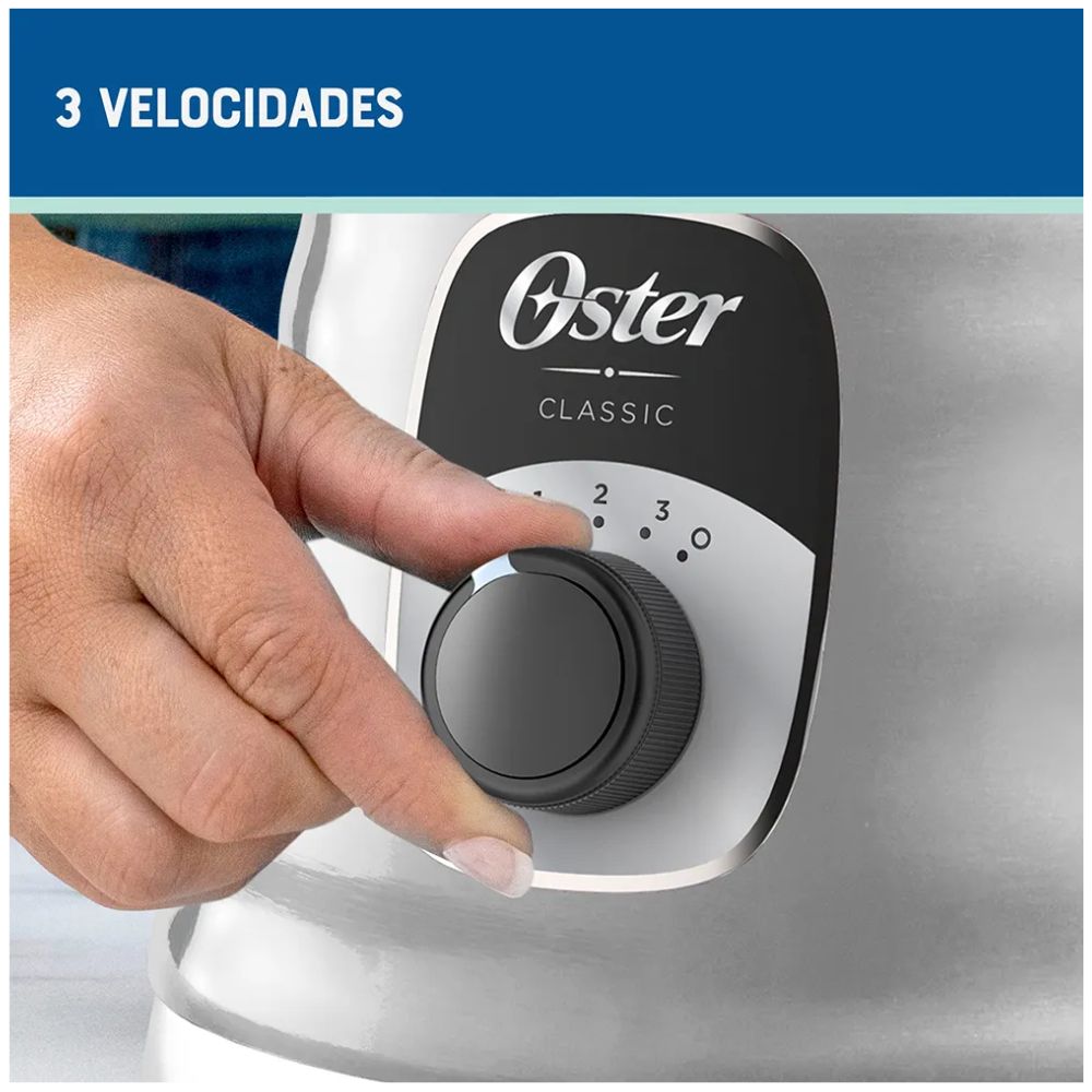 LICUADORA CLASICA OSTER DE 3 VELOCIDADES BLST4655 - CROMADA - 2