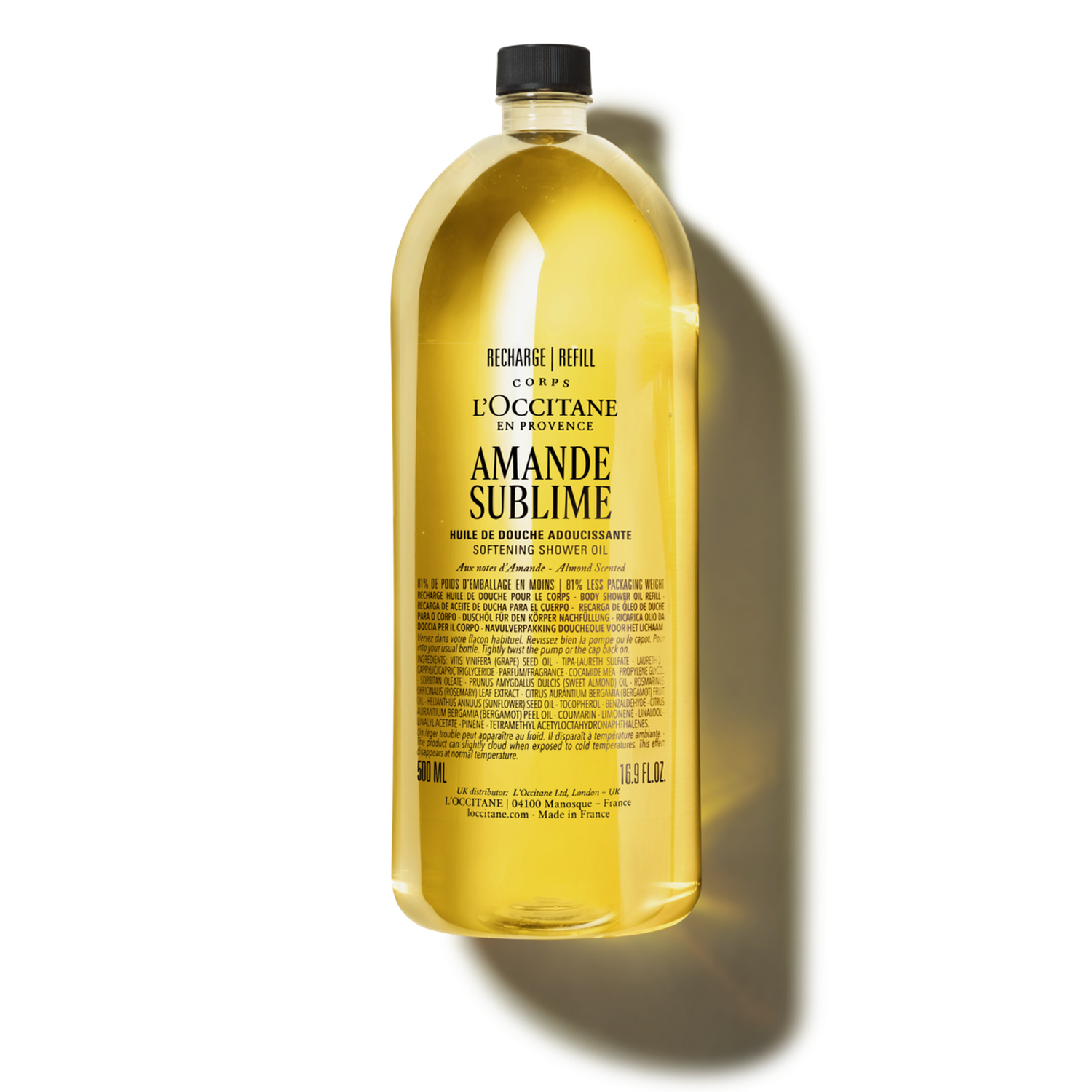 ECO-RECARGA ACEITE DE DUCHA ALMENDRA 500ML - 1