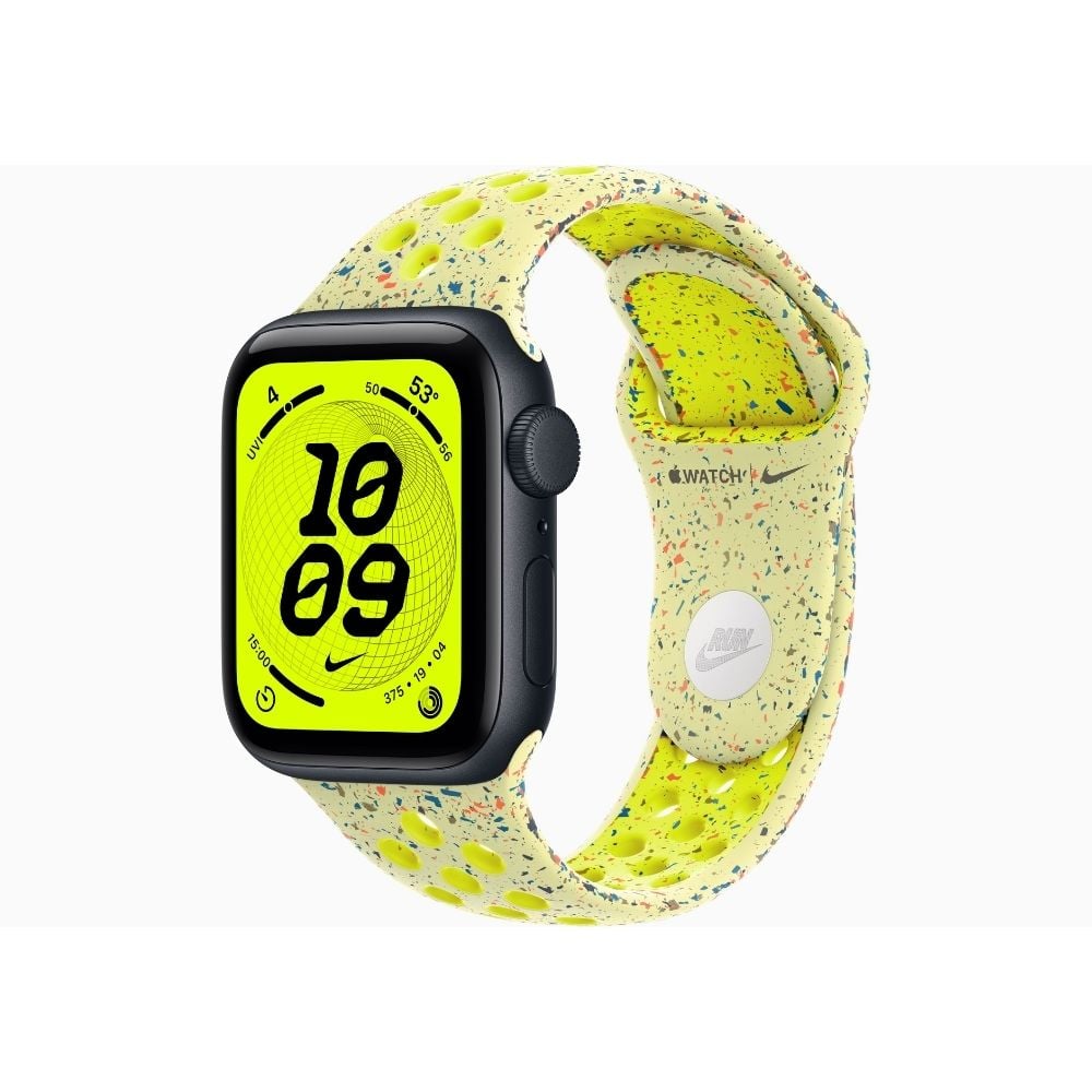 APPLE WATCH SE 3 40MM GPS MIDNIGHT NIKE SPORT BAND S/M - VOLT SPLASH - 2