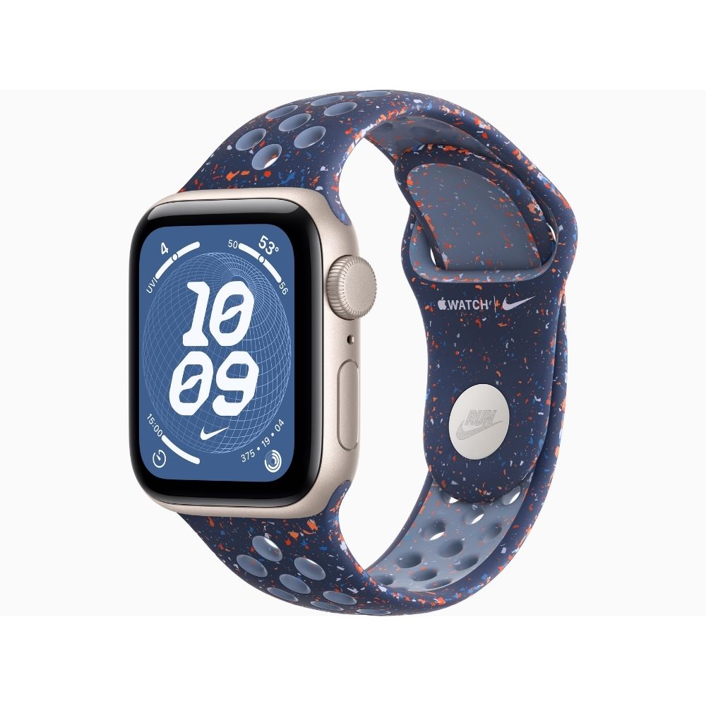 APPLE WATCH SE 3 40MM GPS STARLIGHT NIKE SPORT BAND S/M - BLUE RIBBON - 1